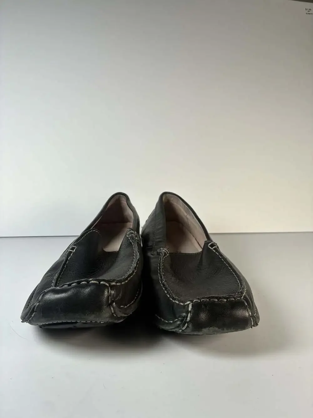Franco Fortini Men's Black Leather Moccasin Loafers